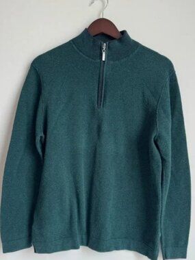 Tommy Bahama Flipview Half Zip Reversible Sweater cashmere cotton men medium‎